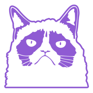 Grumpy Cat Decal (Lavender)